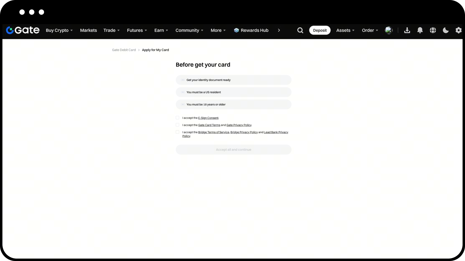 gate card apply