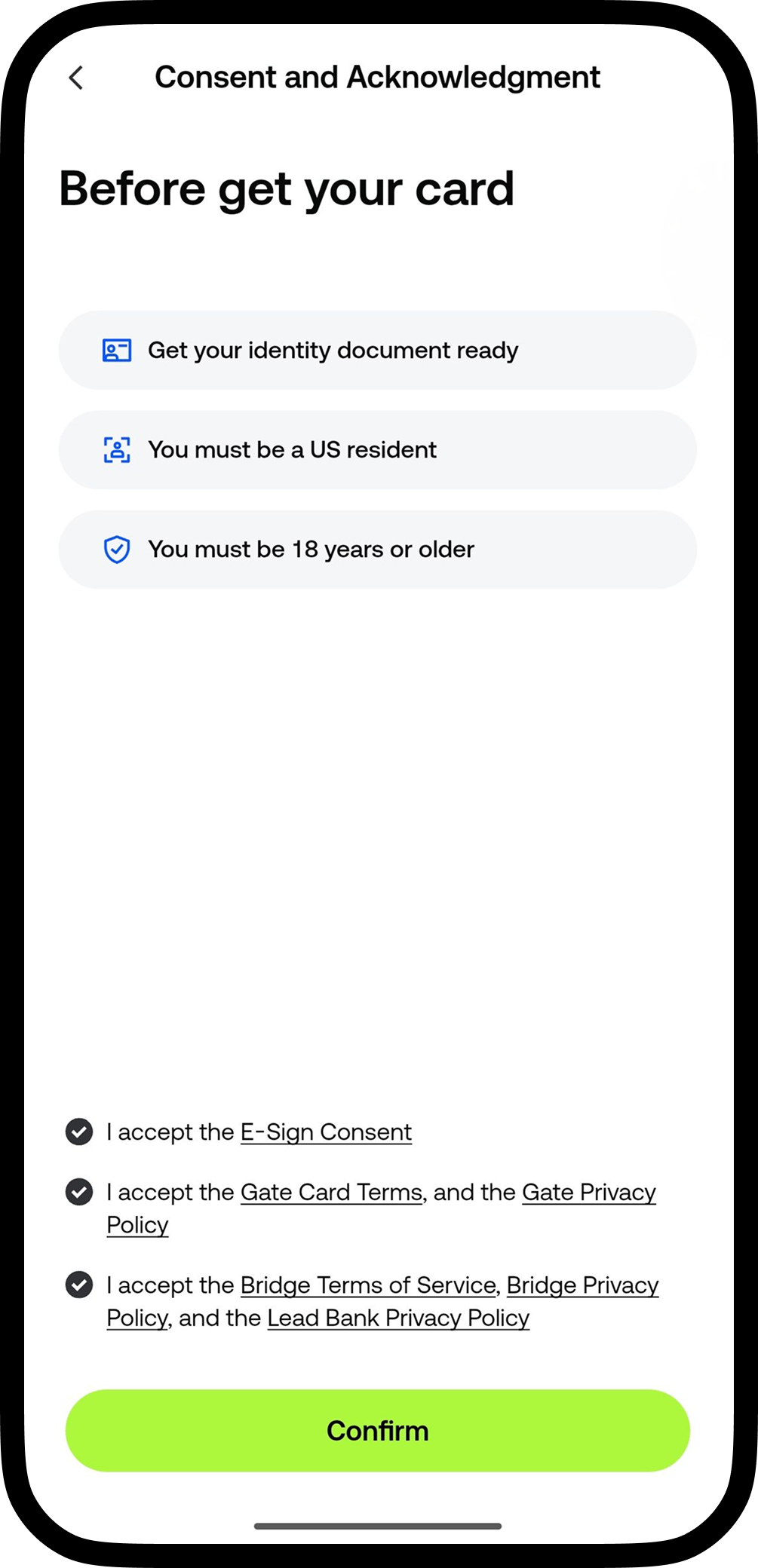 gate card apply