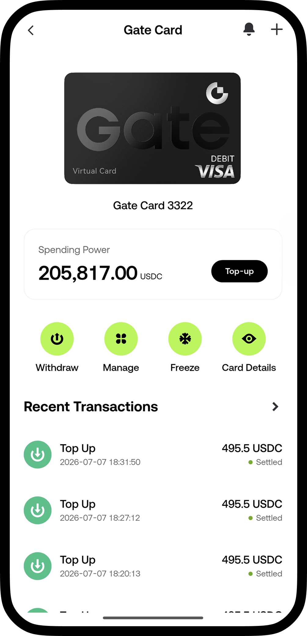gate card manage