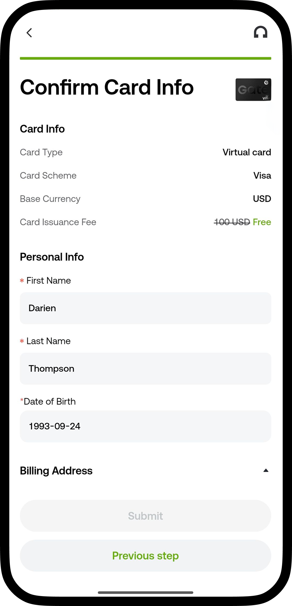 gate card apply